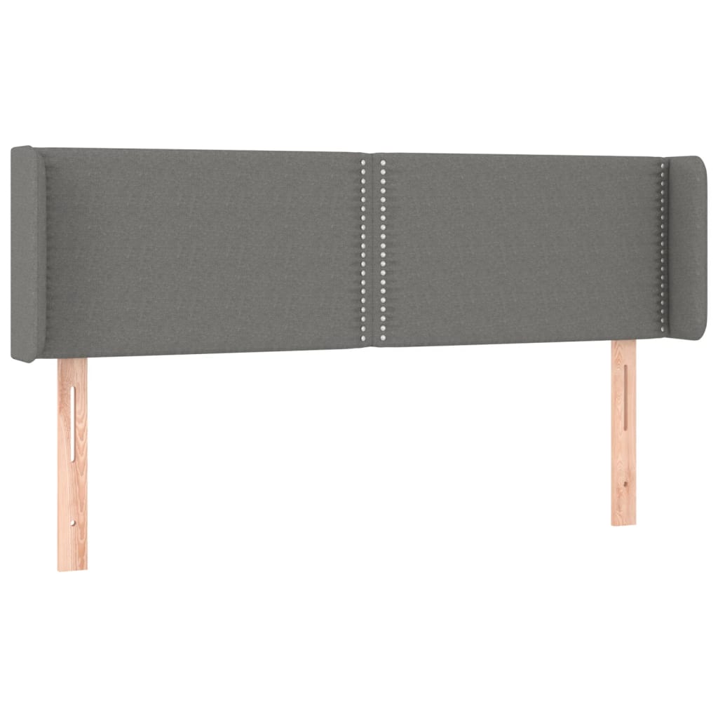 Hoofdbord LED 147x16x78/88 cm stof donkergrijs is nu te koop bij PeponiXL, paradijselijk wonen!