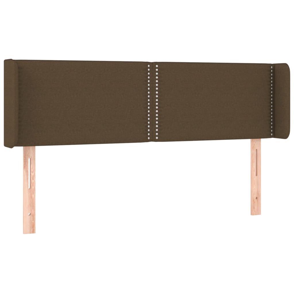 Hoofdbord LED 147x16x78/88 cm stof donkerbruin is nu te koop bij PeponiXL, paradijselijk wonen!