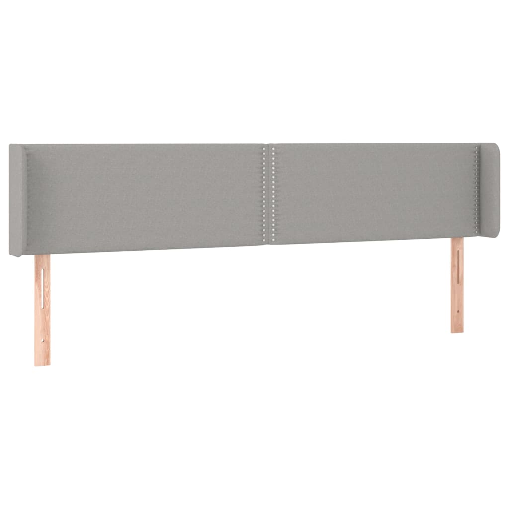 Hoofdbord LED 183x16x78/88 cm stof lichtgrijs is nu te koop bij PeponiXL, paradijselijk wonen!