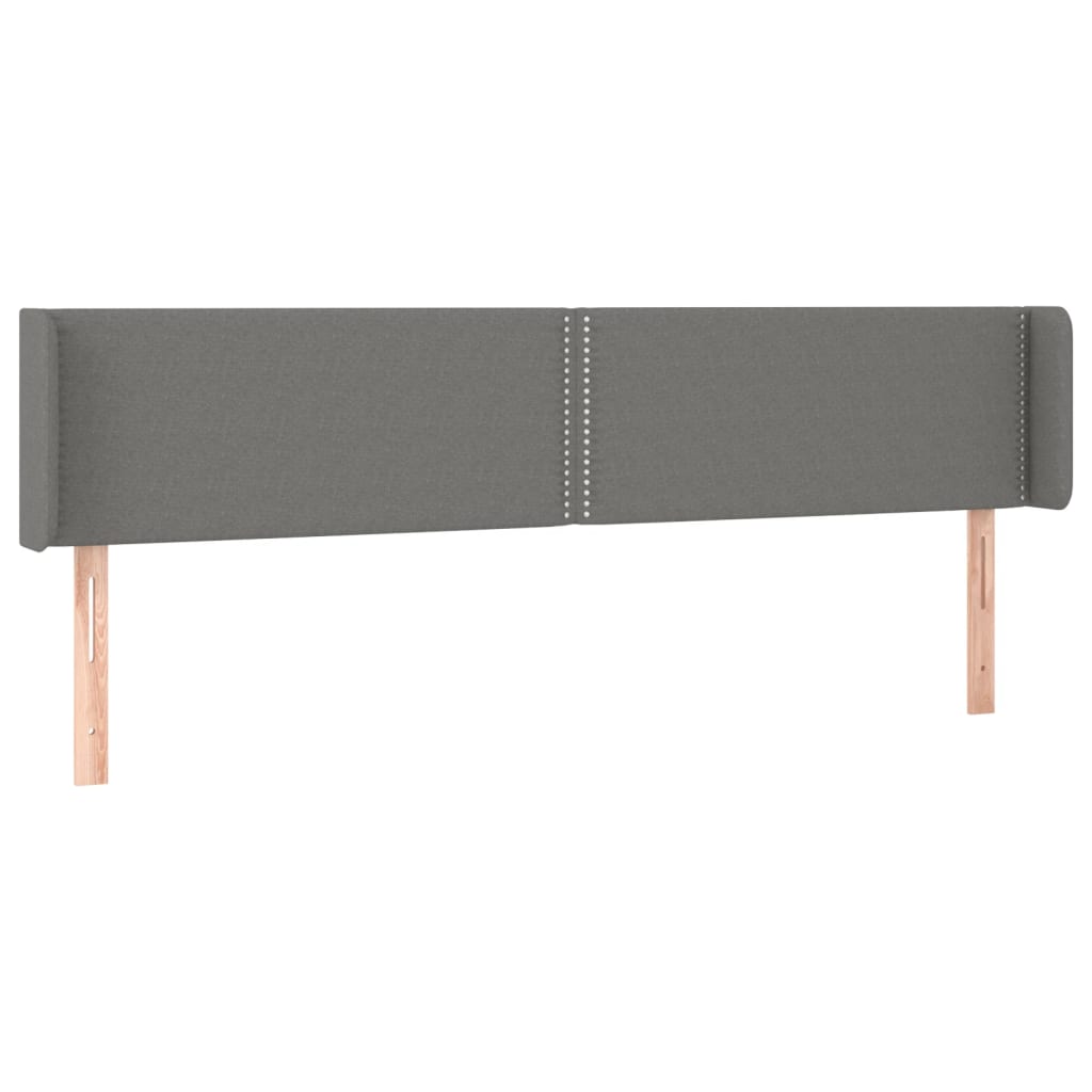 Hoofdbord LED 203x16x78/88 cm stof donkergrijs is nu te koop bij PeponiXL, paradijselijk wonen!