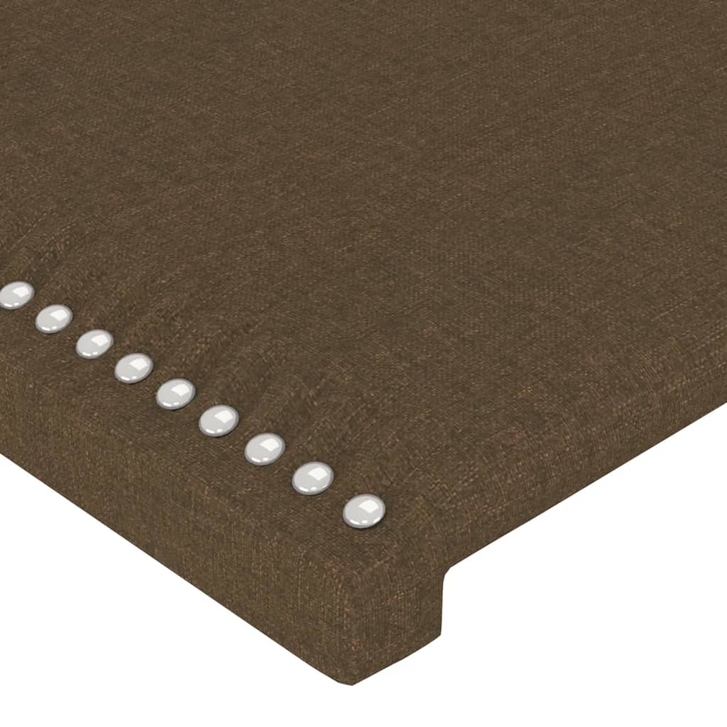 Hoofdbord LED 203x16x78/88 cm stof donkerbruin is nu te koop bij PeponiXL, paradijselijk wonen!