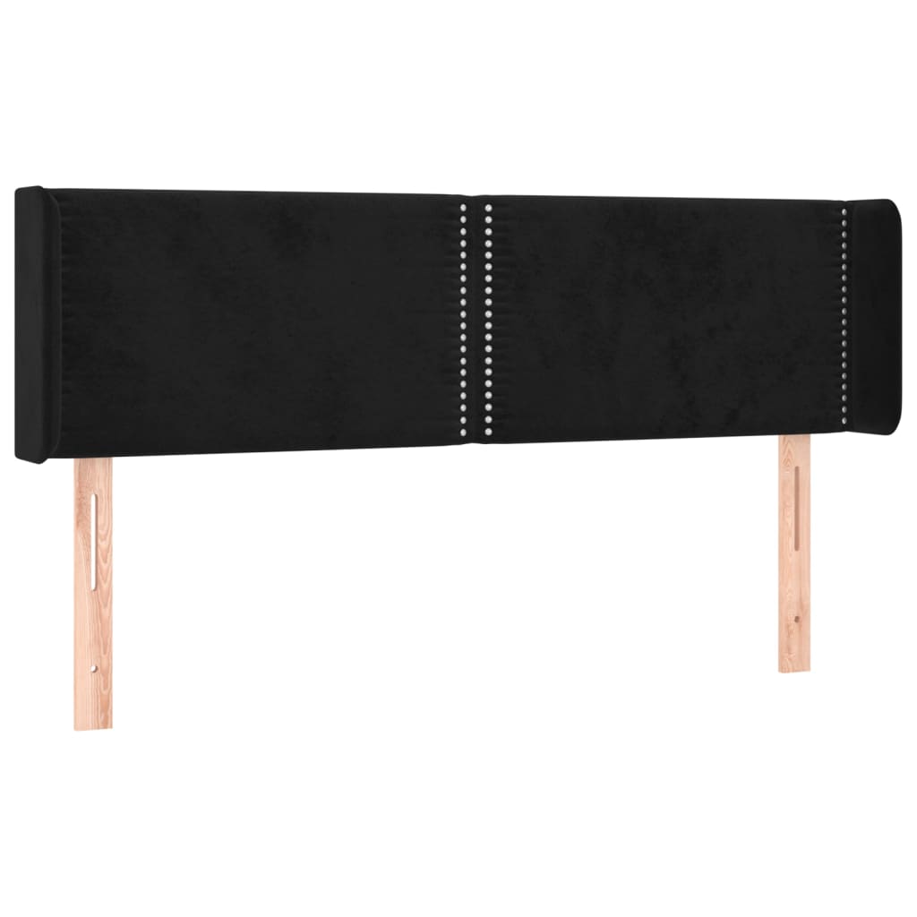 Hoofdbord LED 147x16x78/88 cm fluweel zwart is nu te koop bij PeponiXL, paradijselijk wonen!