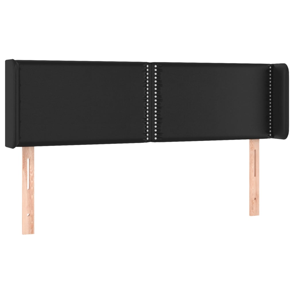 Hoofdbord LED 147x16x78/88 cm kunstleer zwart is nu te koop bij PeponiXL, paradijselijk wonen!