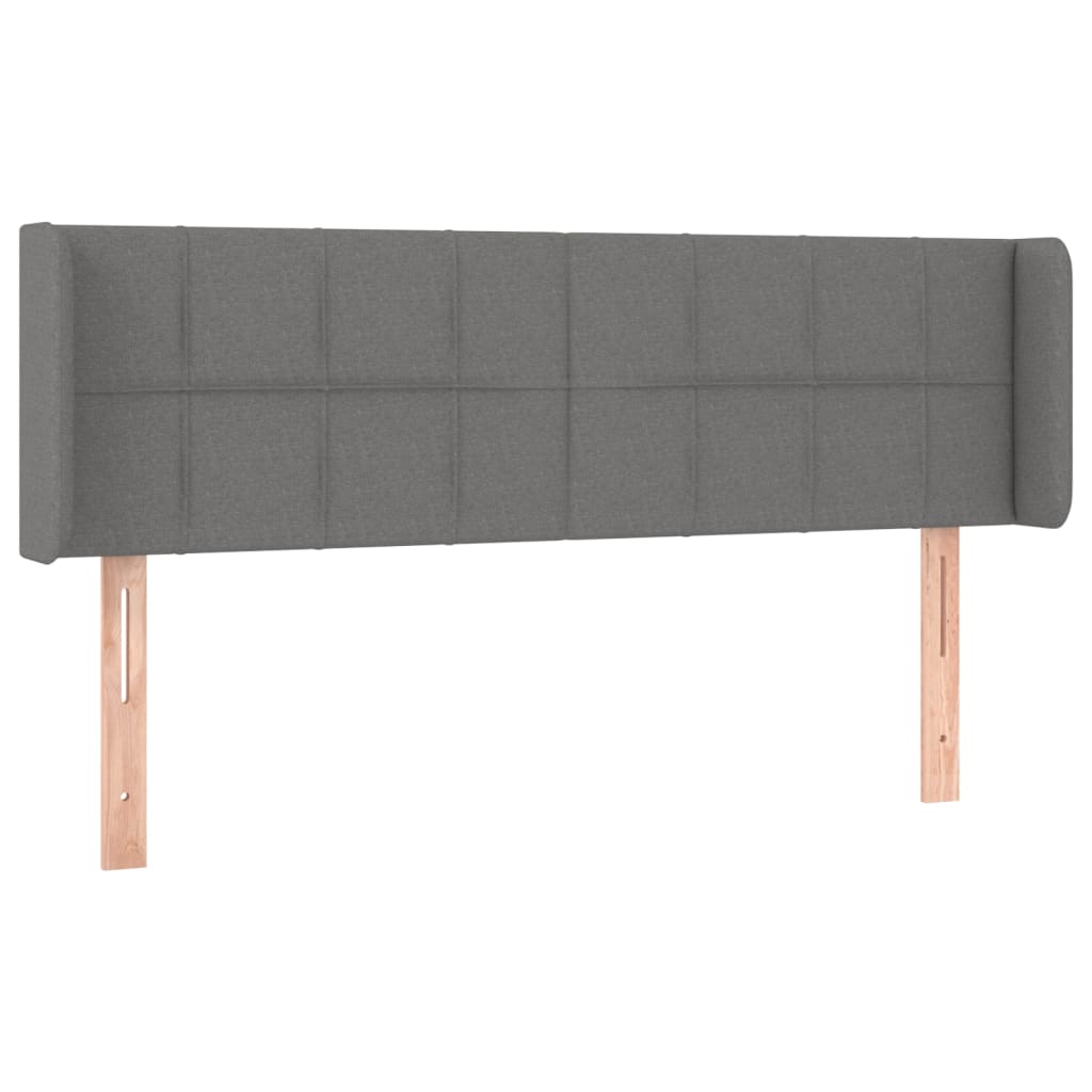 Hoofdbord LED 147x16x78/88 cm stof donkergrijs is nu te koop bij PeponiXL, paradijselijk wonen!