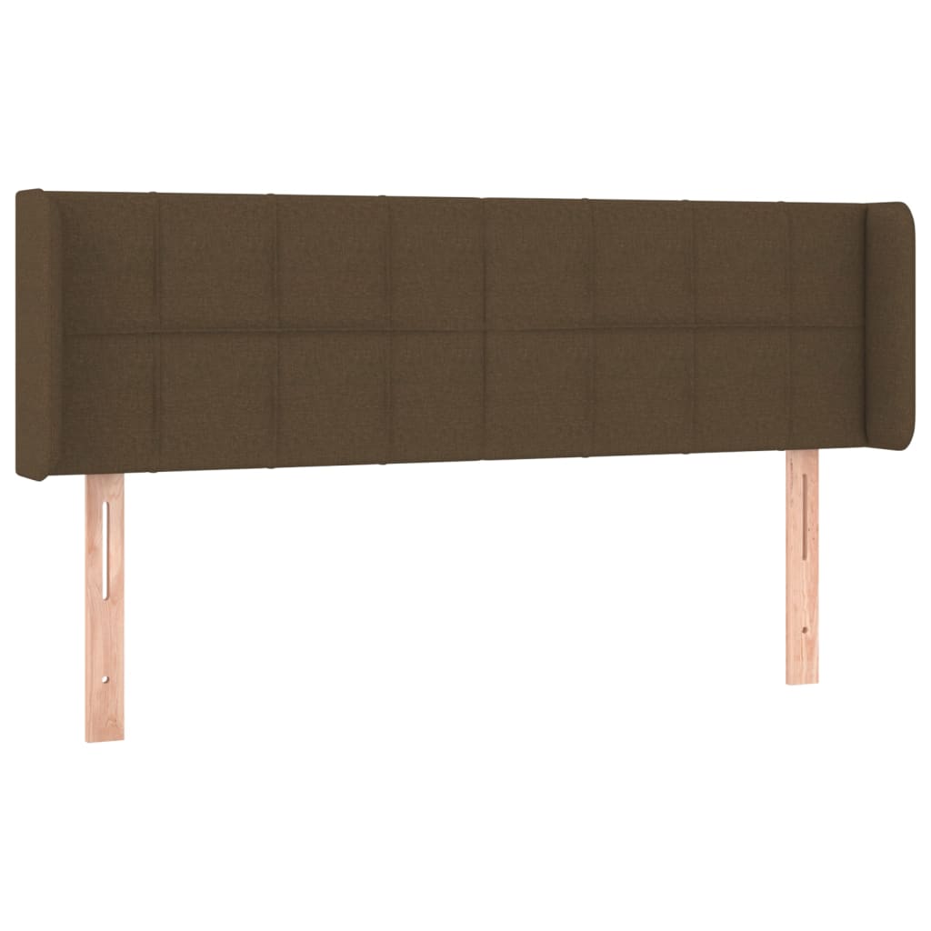 Hoofdbord LED 147x16x78/88 cm stof donkerbruin is nu te koop bij PeponiXL, paradijselijk wonen!