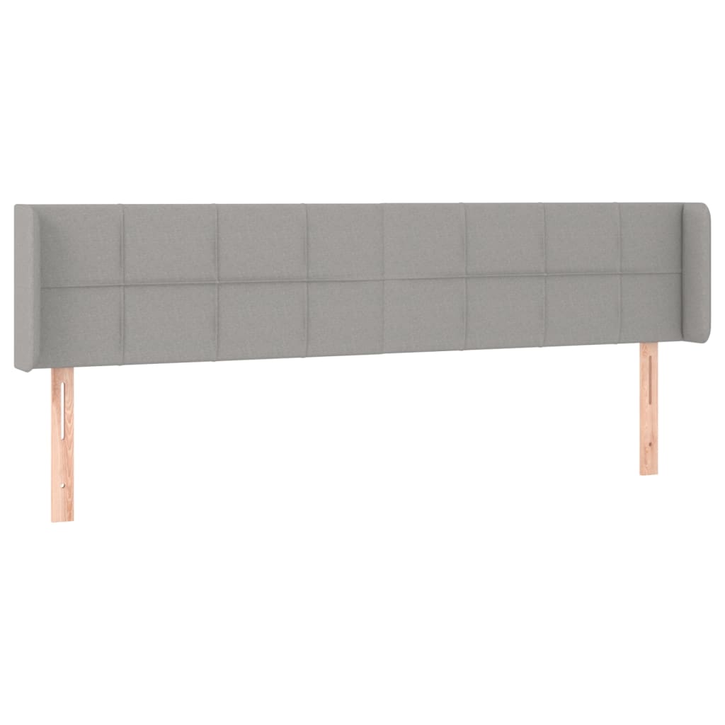 Hoofdbord LED 183x16x78/88 cm stof lichtgrijs is nu te koop bij PeponiXL, paradijselijk wonen!