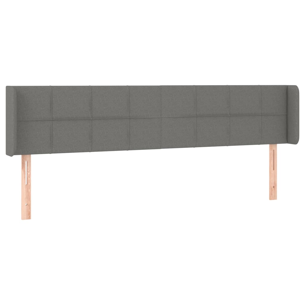 Hoofdbord LED 183x16x78/88 cm stof donkergrijs is nu te koop bij PeponiXL, paradijselijk wonen!
