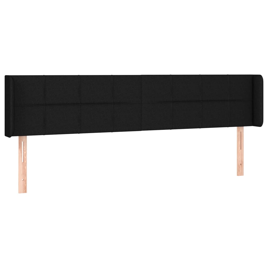 Hoofdbord LED 203x16x78/88 cm stof zwart is nu te koop bij PeponiXL, paradijselijk wonen!