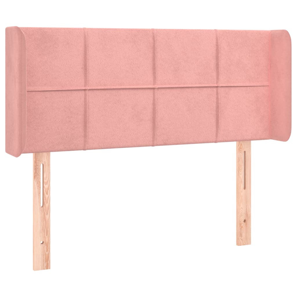 Hoofdbord LED 93x16x78/88 cm fluweel roze is nu te koop bij PeponiXL, paradijselijk wonen!
