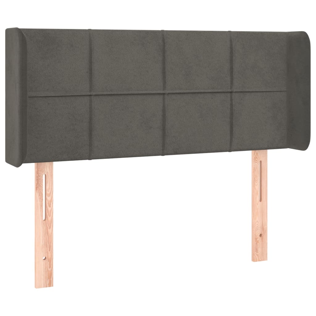 Hoofdbord LED 103x16x78/88 cm fluweel donkergrijs is nu te koop bij PeponiXL, paradijselijk wonen!