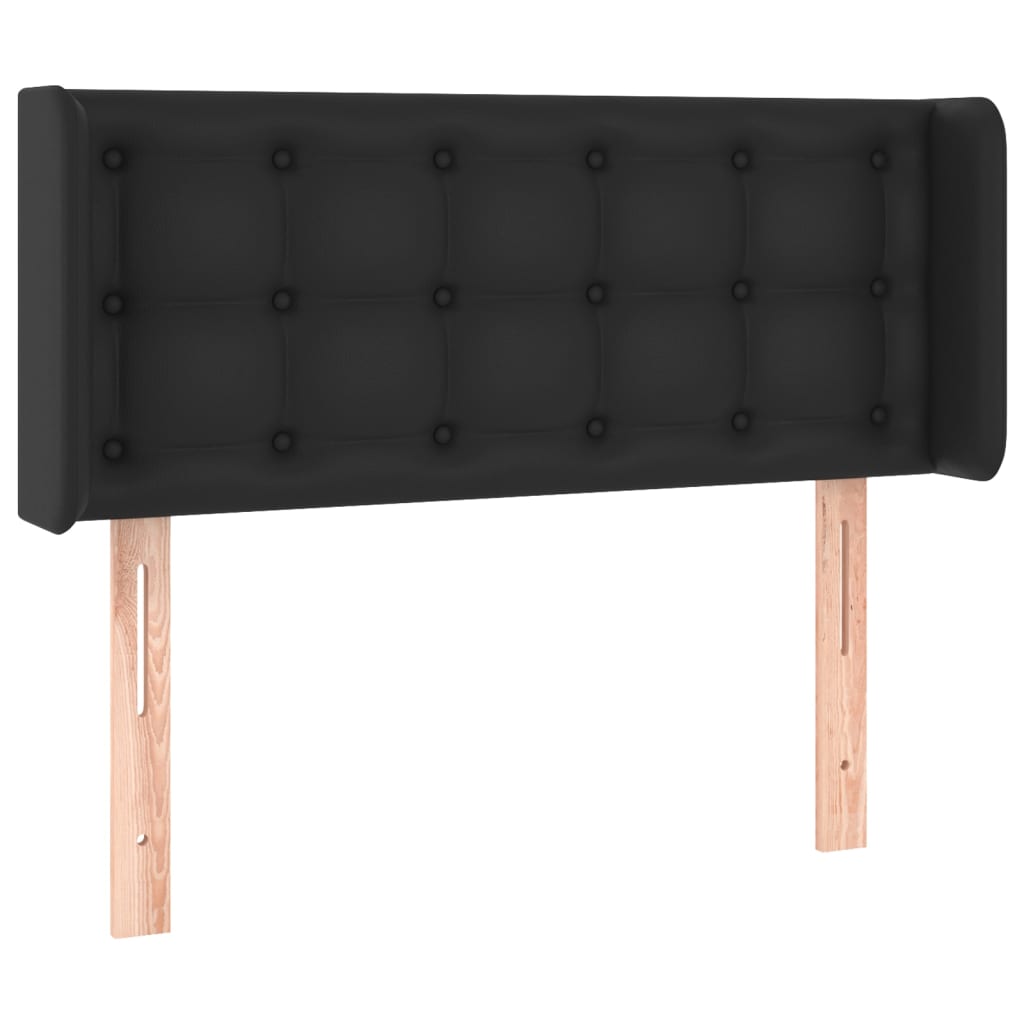 Hoofdbord LED 83x16x78/88 cm kunstleer zwart is nu te koop bij PeponiXL, paradijselijk wonen!