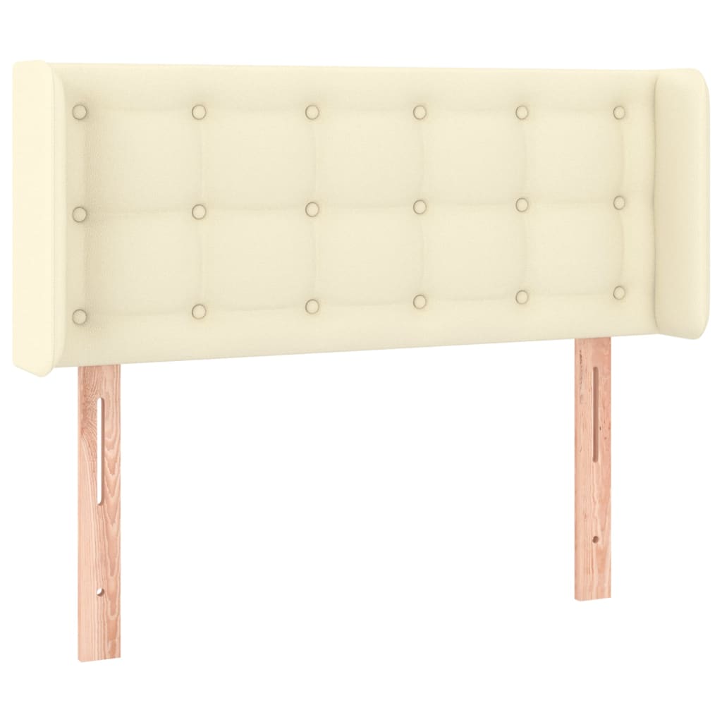 Hoofdbord LED 83x16x78/88 cm kunstleer crèmekleurig is nu te koop bij PeponiXL, paradijselijk wonen!