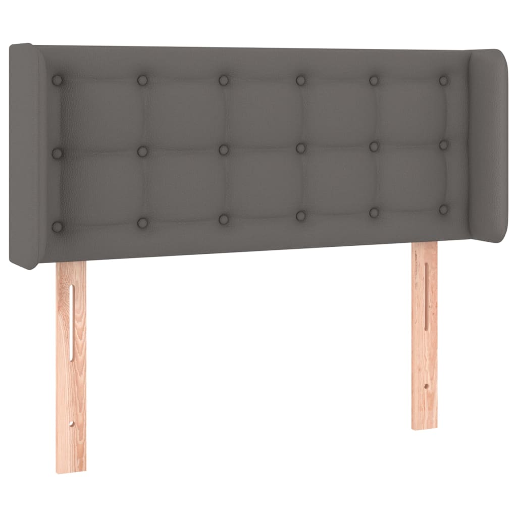 Hoofdbord LED 93x16x78/88 cm kunstleer grijs is nu te koop bij PeponiXL, paradijselijk wonen!