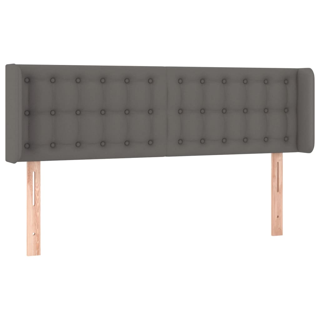 Hoofdbord LED 147x16x78/88 cm kunstleer grijs is nu te koop bij PeponiXL, paradijselijk wonen!