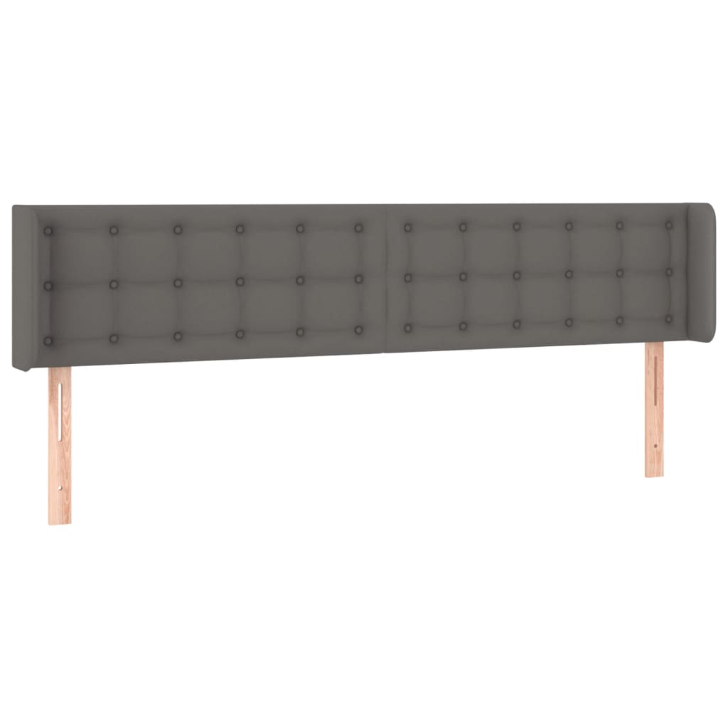 Hoofdbord LED 183x16x78/88 cm kunstleer grijs is nu te koop bij PeponiXL, paradijselijk wonen!