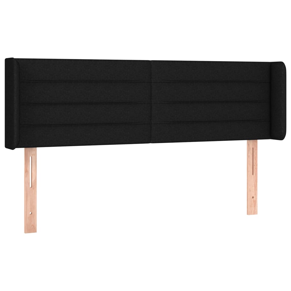 Hoofdbord LED 147x16x78/88 cm stof zwart is nu te koop bij PeponiXL, paradijselijk wonen!