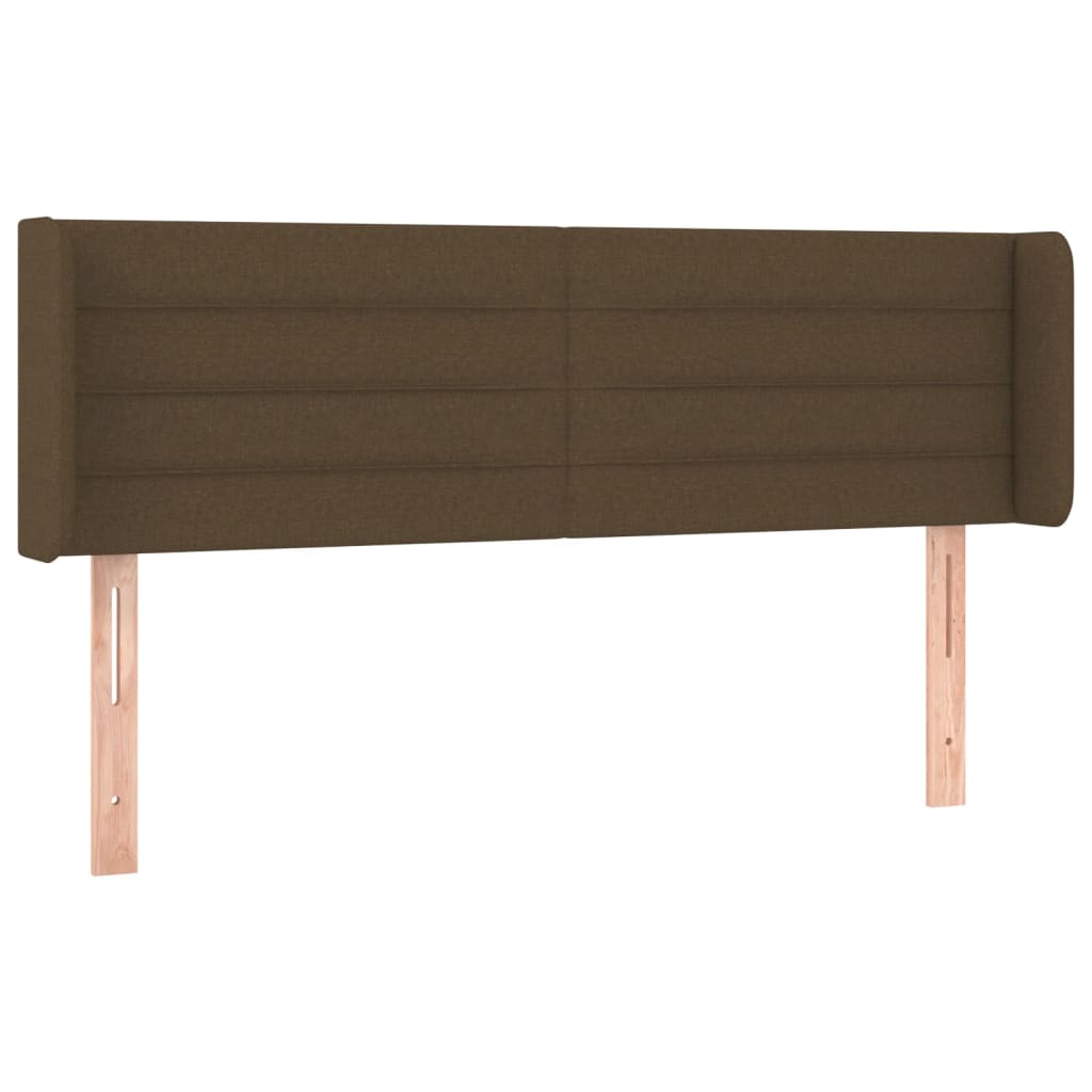 Hoofdbord LED 147x16x78/88 cm stof donkerbruin is nu te koop bij PeponiXL, paradijselijk wonen!