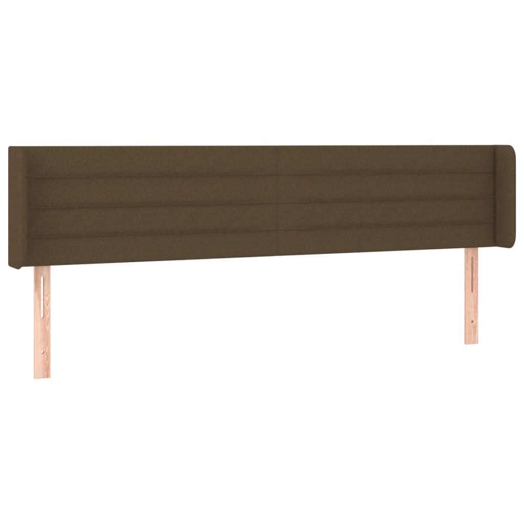 Hoofdbord LED 183x16x78/88 cm stof donkerbruin is nu te koop bij PeponiXL, paradijselijk wonen!