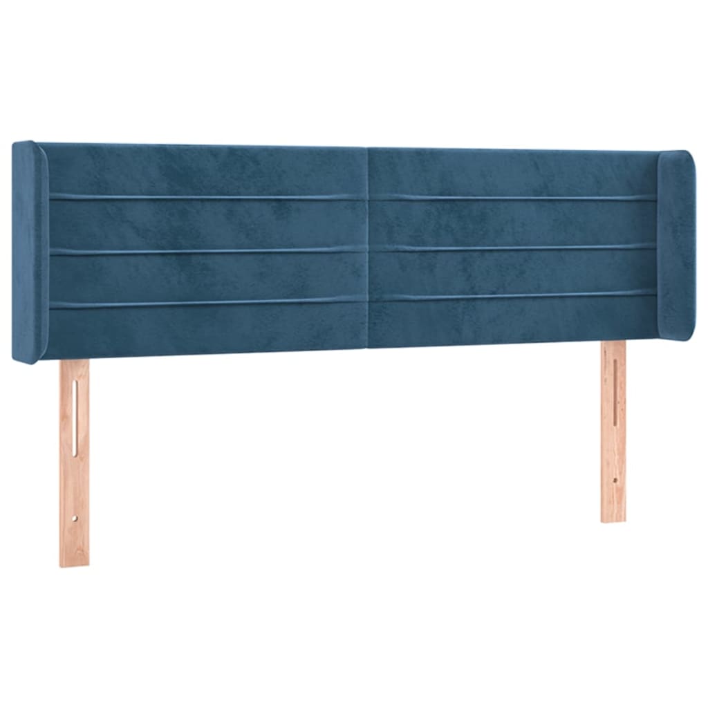 Hoofdbord LED 147x16x78/88 cm fluweel donkerblauw is nu te koop bij PeponiXL, paradijselijk wonen!