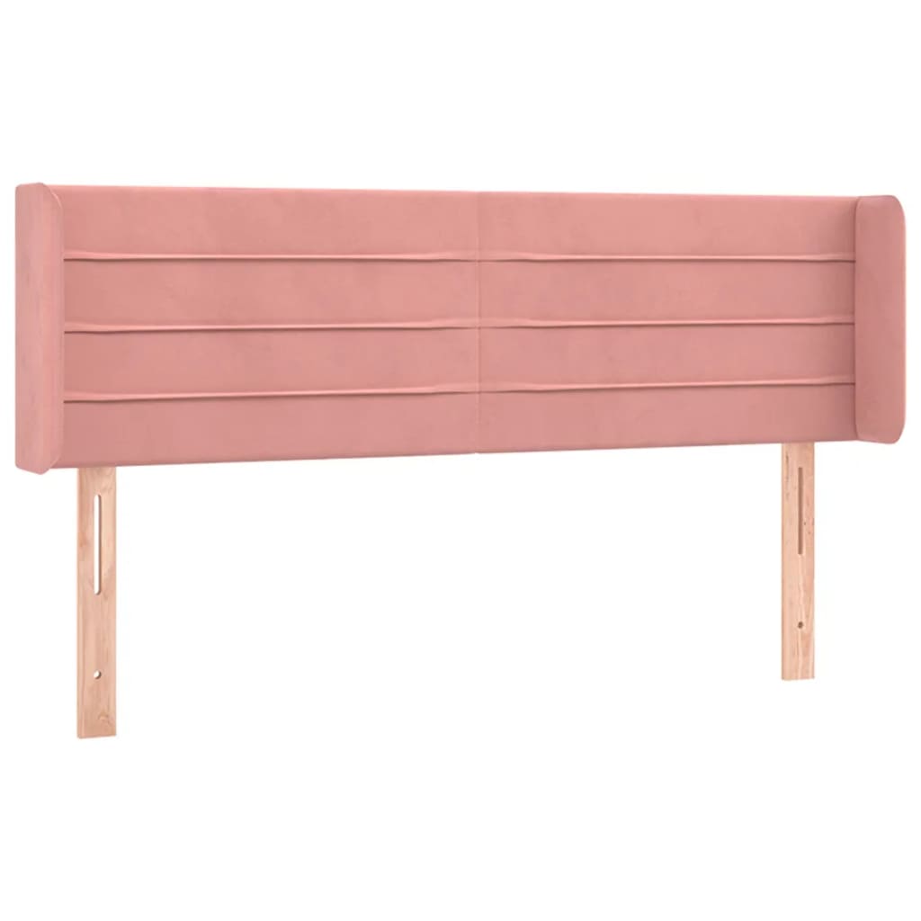 Hoofdbord LED 147x16x78/88 cm fluweel roze is nu te koop bij PeponiXL, paradijselijk wonen!