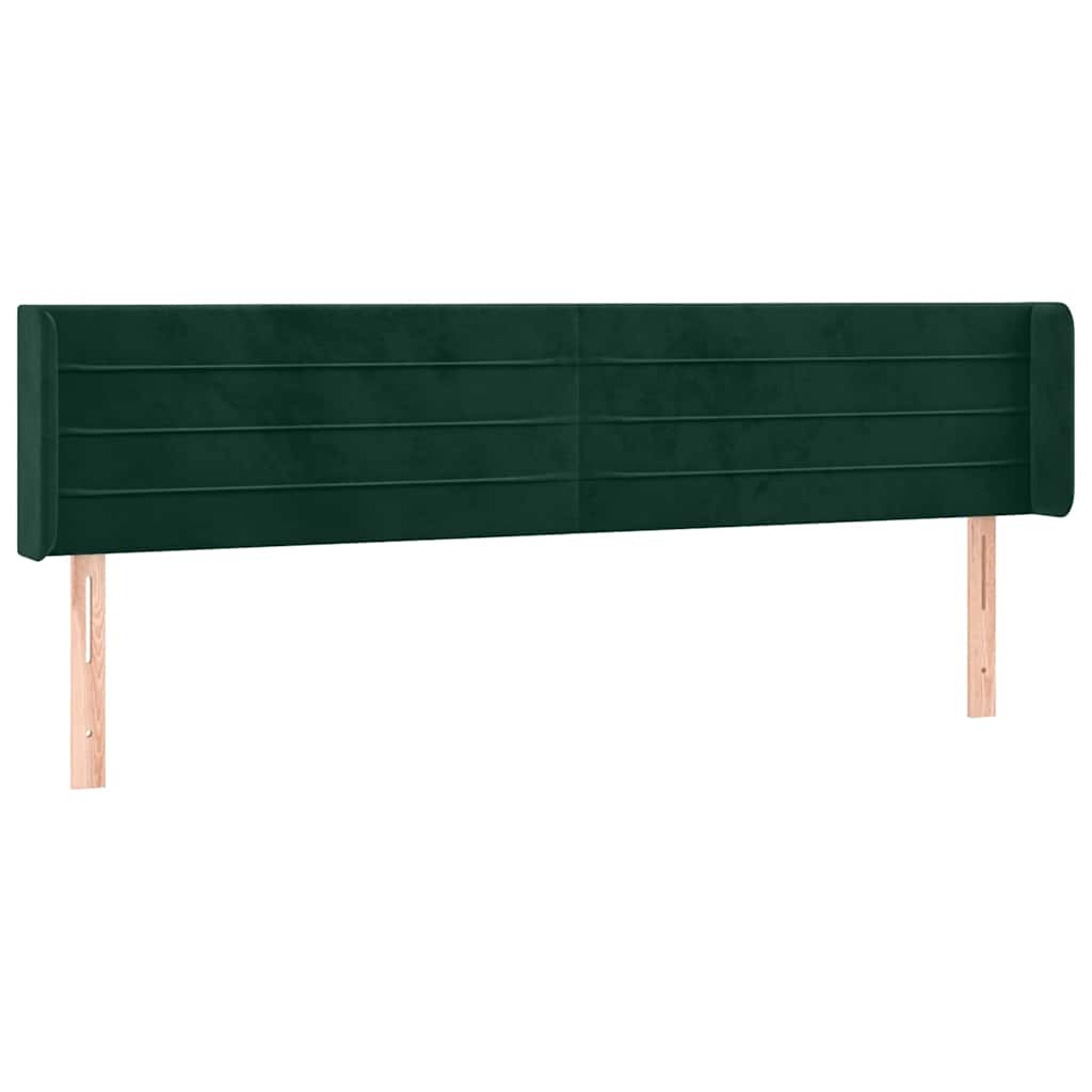 Hoofdbord LED 163x16x78/88 cm fluweel donkergroen is nu te koop bij PeponiXL, paradijselijk wonen!
