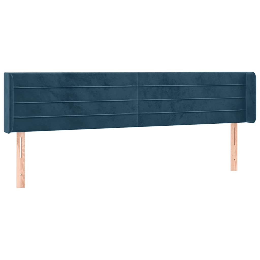 Hoofdbord LED 183x16x78/88 cm fluweel donkerblauw is nu te koop bij PeponiXL, paradijselijk wonen!