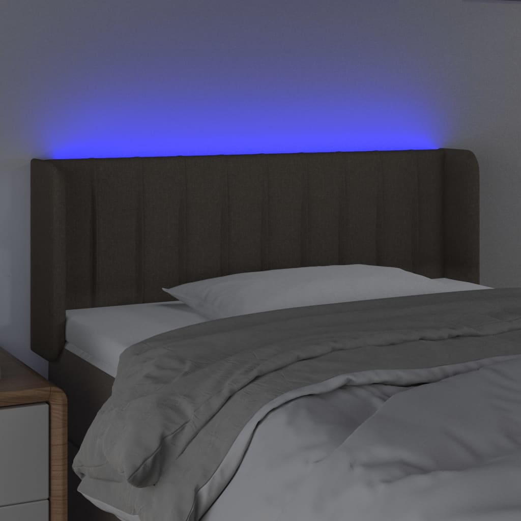 Hoofdbord LED 93x16x78/88 cm stof taupe is nu te koop bij PeponiXL, paradijselijk wonen!