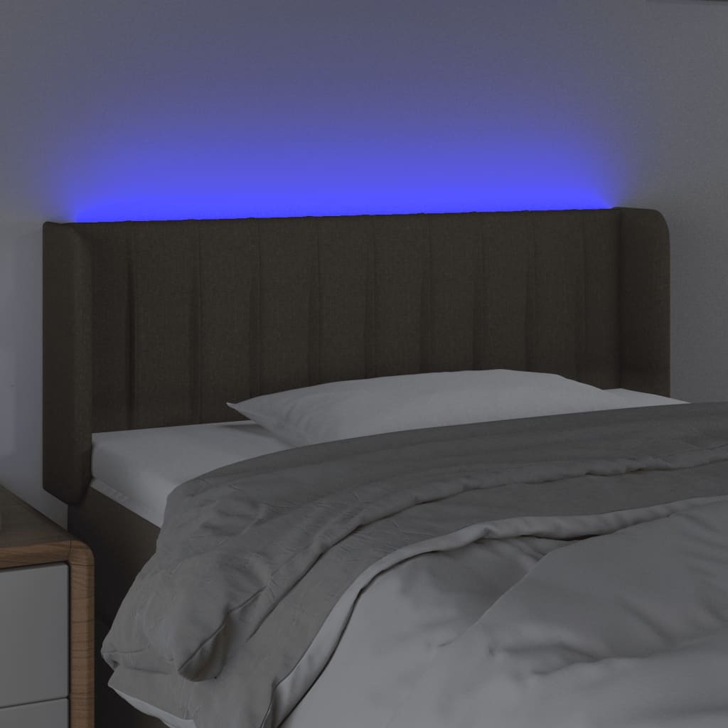 Hoofdbord LED 103x16x78/88 cm stof taupe is nu te koop bij PeponiXL, paradijselijk wonen!