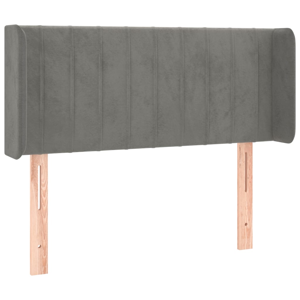 Hoofdbord LED 93x16x78/88 cm fluweel lichtgrijs is nu te koop bij PeponiXL, paradijselijk wonen!