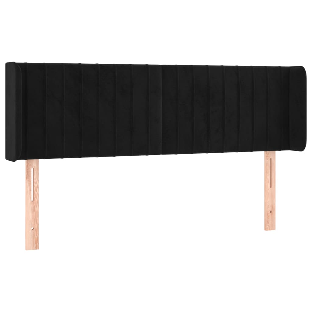 Hoofdbord LED 147x16x78/88 cm fluweel zwart is nu te koop bij PeponiXL, paradijselijk wonen!