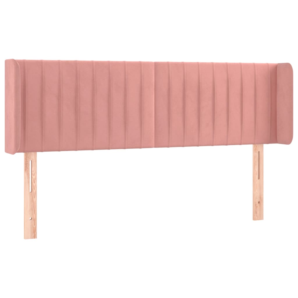 Hoofdbord LED 147x16x78/88 cm fluweel roze is nu te koop bij PeponiXL, paradijselijk wonen!