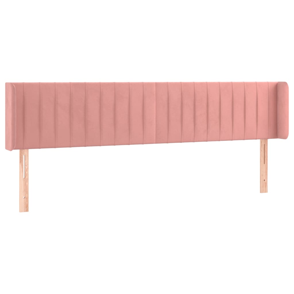 Hoofdbord LED 183x16x78/88 cm fluweel roze is nu te koop bij PeponiXL, paradijselijk wonen!