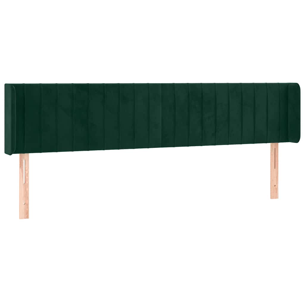 Hoofdbord LED 203x16x78/88 cm fluweel donkergroen is nu te koop bij PeponiXL, paradijselijk wonen!