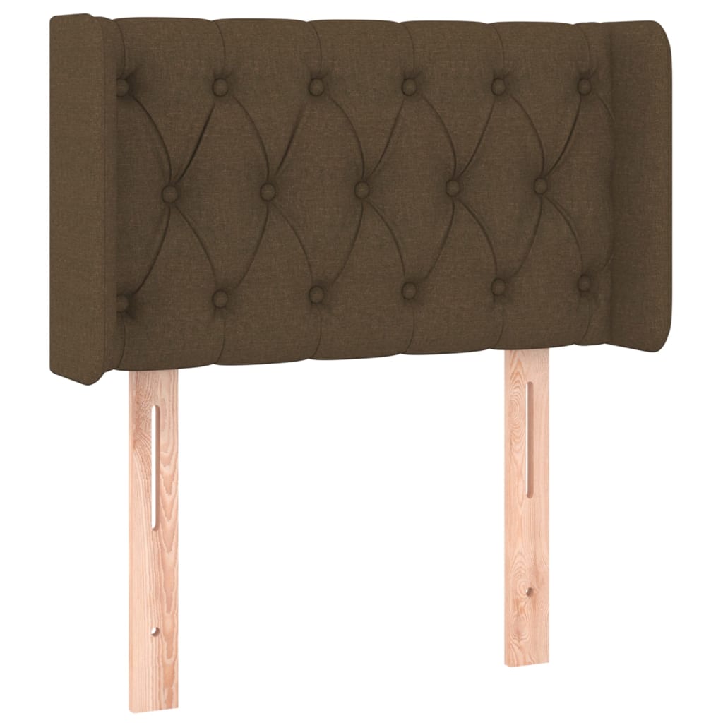 Hoofdbord LED 83x16x78/88 cm stof donkerbruin is nu te koop bij PeponiXL, paradijselijk wonen!
