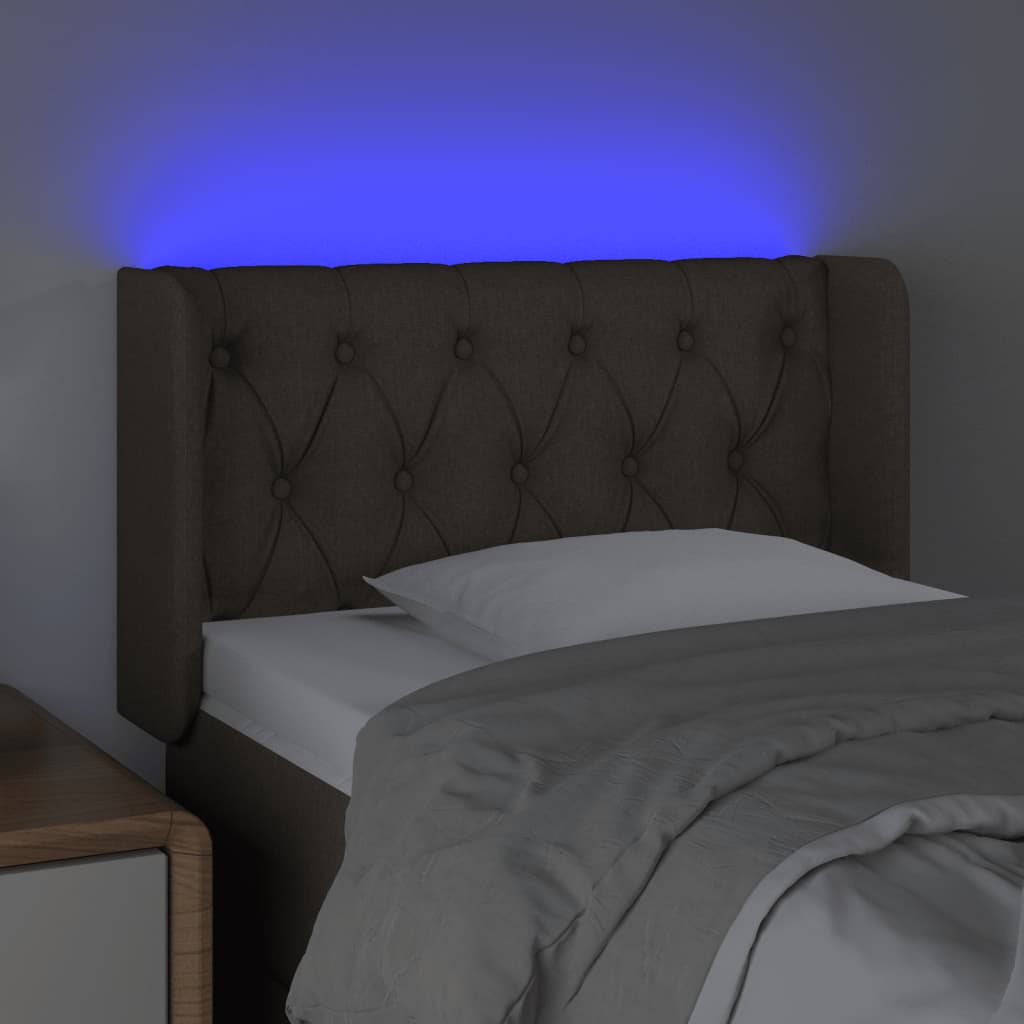 Hoofdbord LED 83x16x78/88 cm stof taupe is nu te koop bij PeponiXL, paradijselijk wonen!