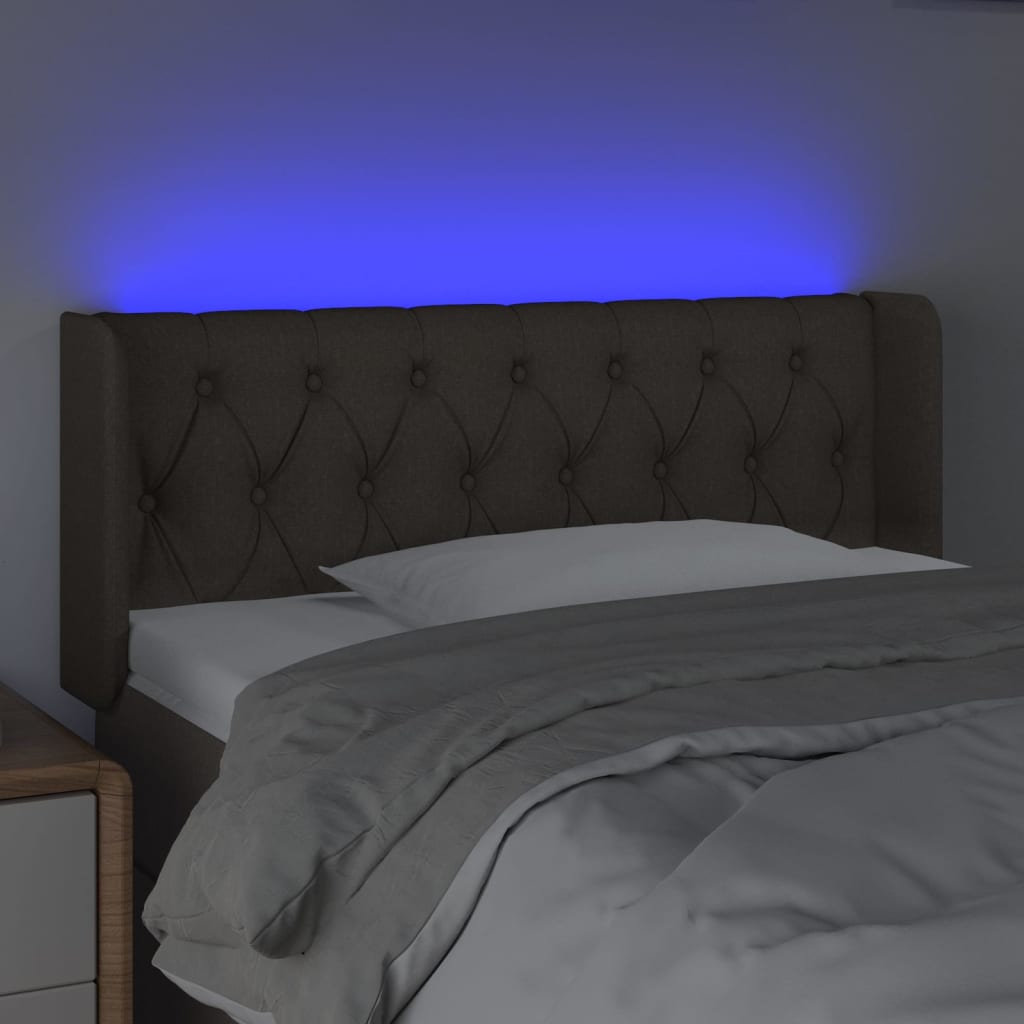 Hoofdbord LED 93x16x78/88 cm stof taupe is nu te koop bij PeponiXL, paradijselijk wonen!