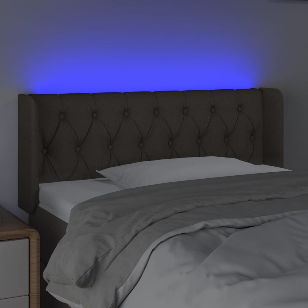 Hoofdbord LED 103x16x78/88 cm stof taupe is nu te koop bij PeponiXL, paradijselijk wonen!