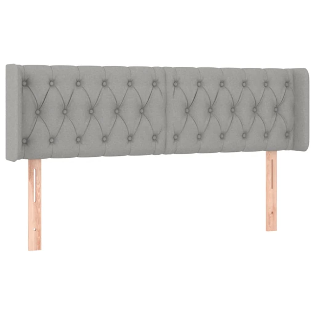 Hoofdbord LED 163x16x78/88 cm stof lichtgrijs is nu te koop bij PeponiXL, paradijselijk wonen!