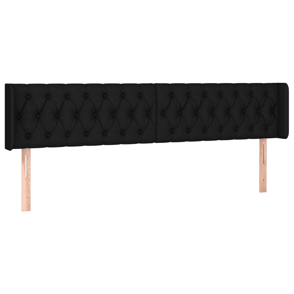 Hoofdbord LED 183x16x78/88 cm stof zwart is nu te koop bij PeponiXL, paradijselijk wonen!