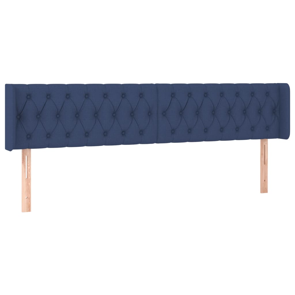 Hoofdbord LED 183x16x78/88 cm stof blauw is nu te koop bij PeponiXL, paradijselijk wonen!