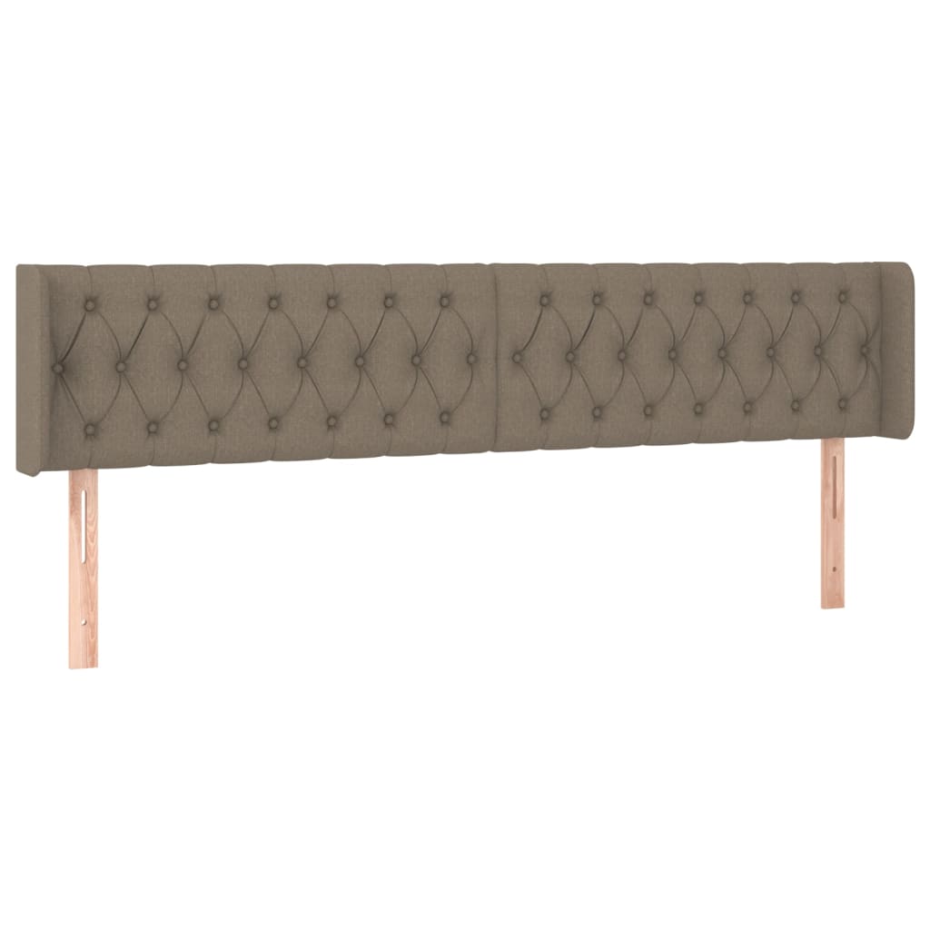 Hoofdbord LED 203x16x78/88 cm stof taupe is nu te koop bij PeponiXL, paradijselijk wonen!