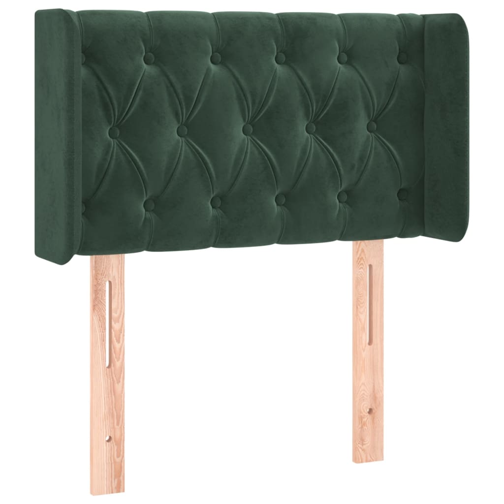 Hoofdbord LED 83x16x78/88 cm fluweel donkergroen is nu te koop bij PeponiXL, paradijselijk wonen!