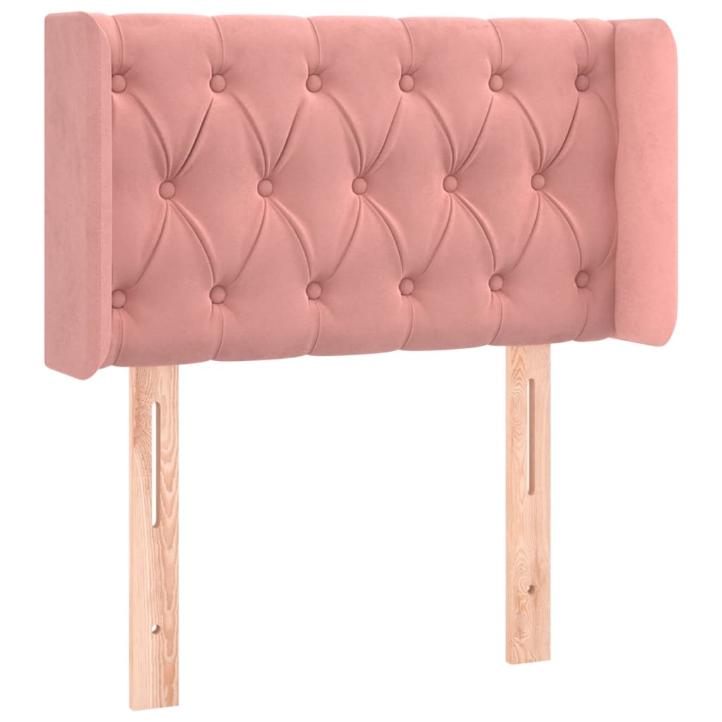 Hoofdbord LED 83x16x78/88 cm fluweel roze is nu te koop bij PeponiXL, paradijselijk wonen!