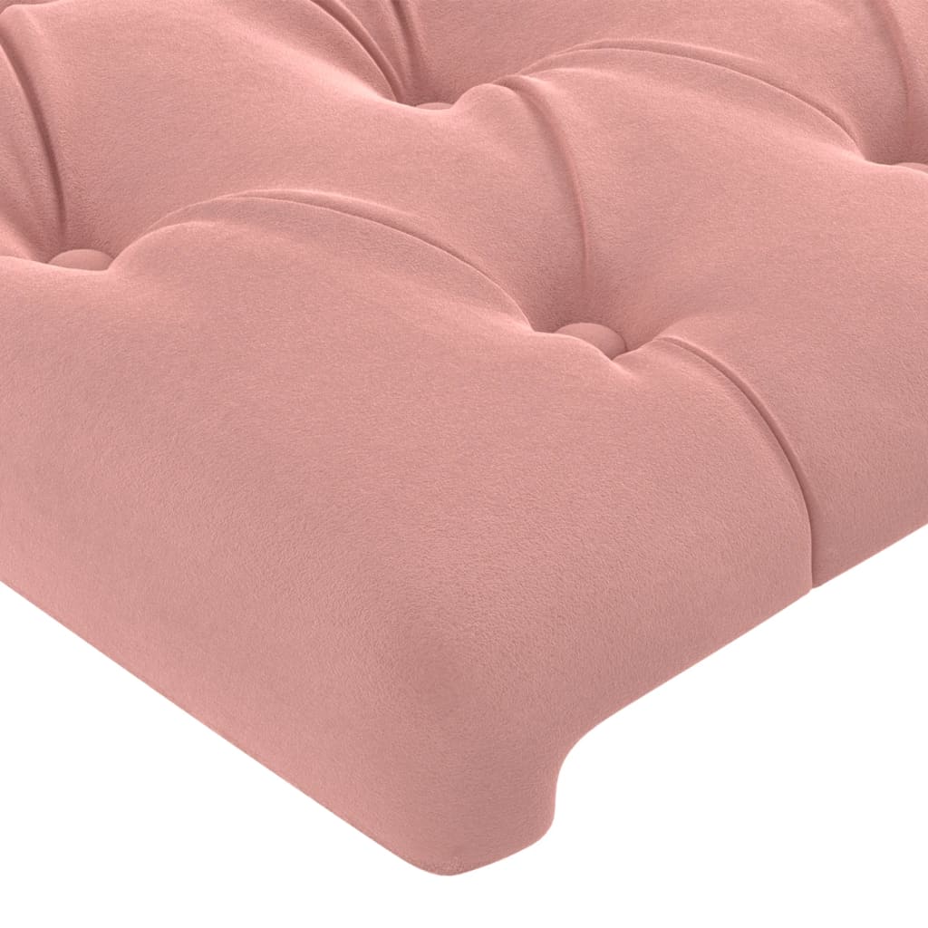 Hoofdbord LED 83x16x78/88 cm fluweel roze is nu te koop bij PeponiXL, paradijselijk wonen!