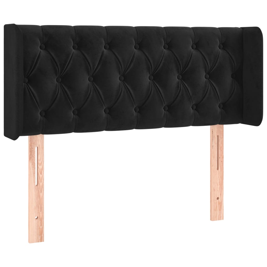 Hoofdbord LED 103x16x78/88 cm fluweel zwart is nu te koop bij PeponiXL, paradijselijk wonen!