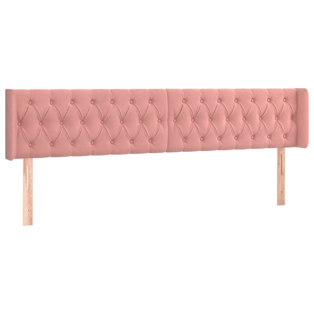 Hoofdbord LED 183x16x78/88 cm fluweel roze is nu te koop bij PeponiXL, paradijselijk wonen!