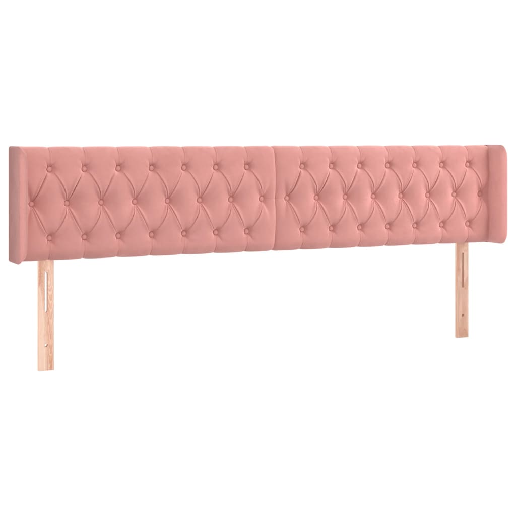 Hoofdbord LED 203x16x78/88 cm fluweel roze is nu te koop bij PeponiXL, paradijselijk wonen!