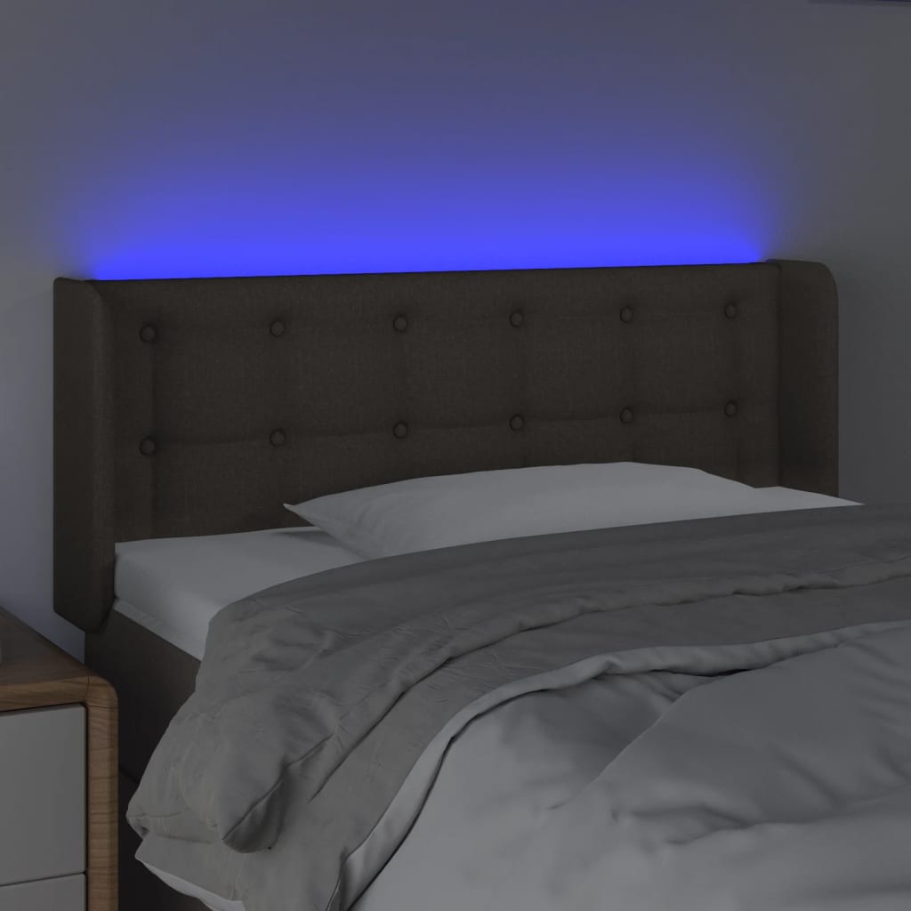 Hoofdbord LED 93x16x78/88 cm stof taupe is nu te koop bij PeponiXL, paradijselijk wonen!