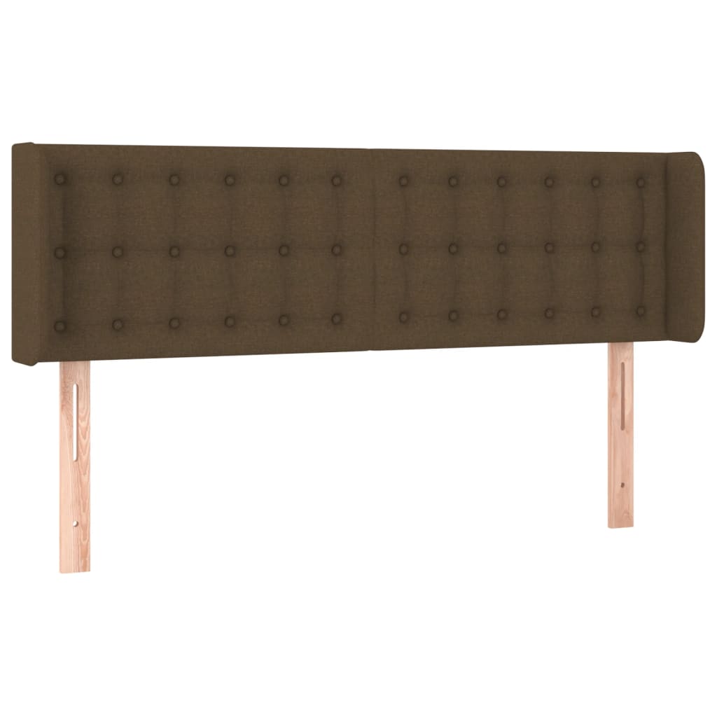 Hoofdbord LED 147x16x78/88 cm stof donkerbruin is nu te koop bij PeponiXL, paradijselijk wonen!