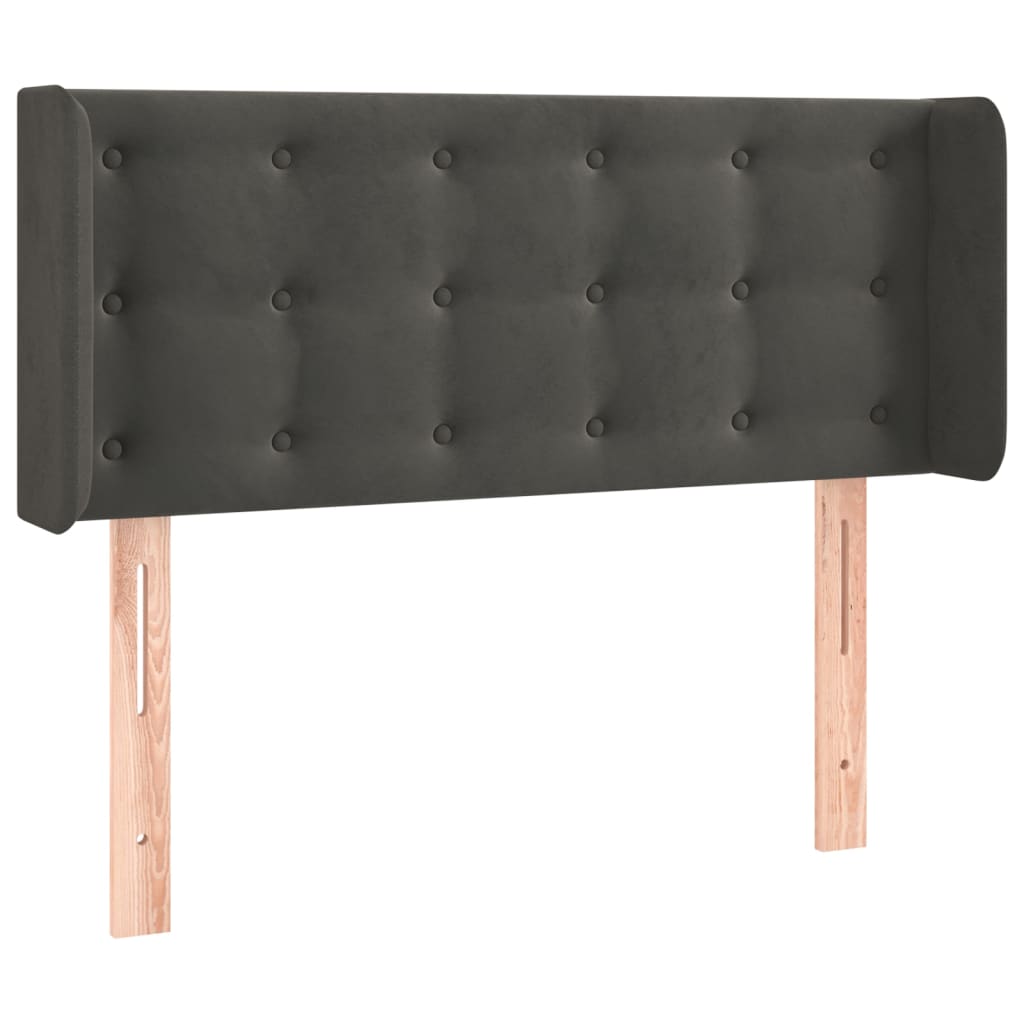 Hoofdbord LED 103x16x78/88 cm fluweel donkergrijs is nu te koop bij PeponiXL, paradijselijk wonen!